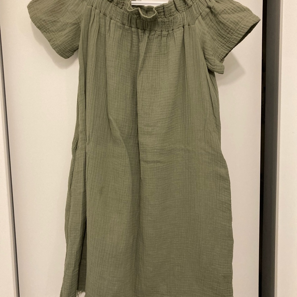 Olive Green Kids Dress